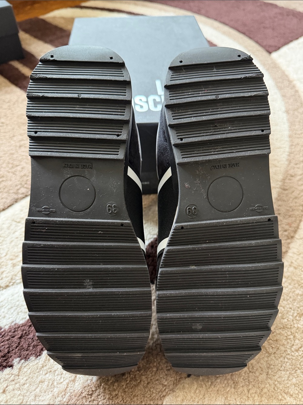 Love Moschino Black & White Slip-On Logo Sneakers - Picture 5 of 5
